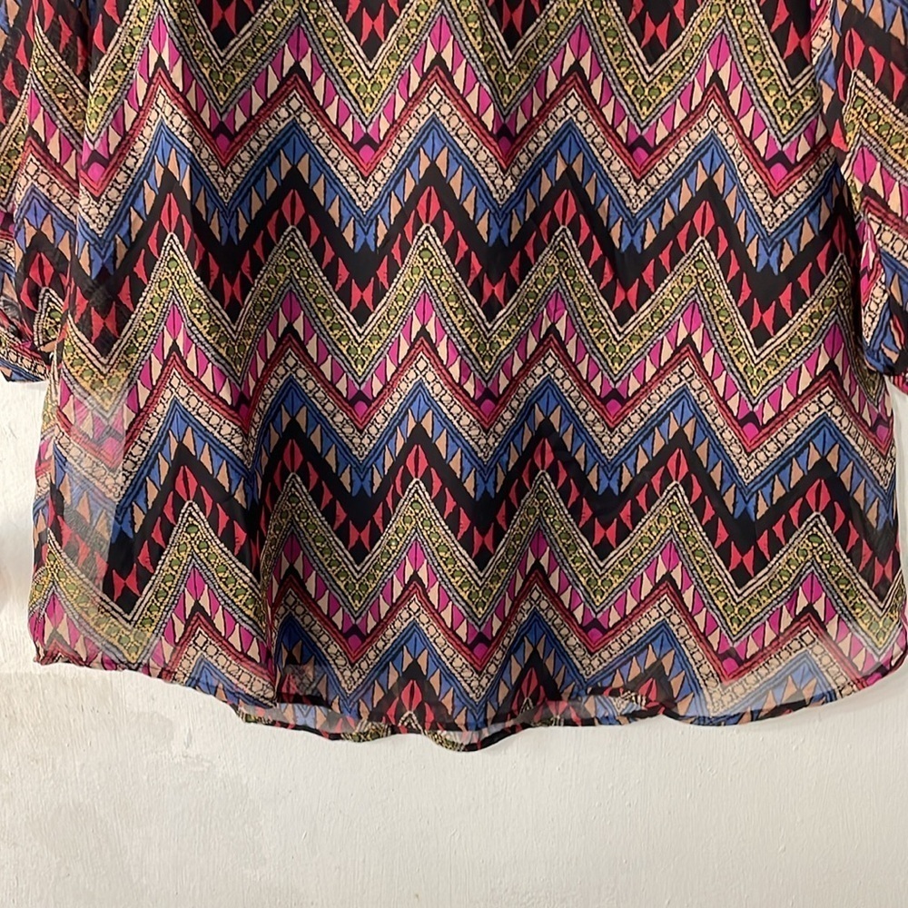 Roper western long sleeve dress, chevron print - Picture 3 of 10